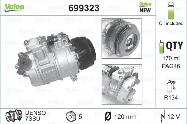 Handler.Part Compressor, air conditioning Valeo 699323 2