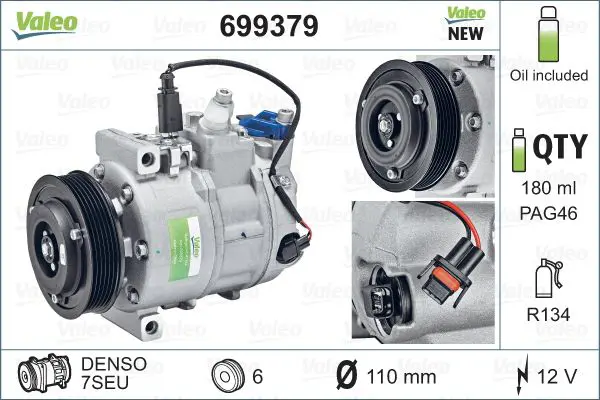 Handler.Part Compressor, air conditioning Valeo 699379 2