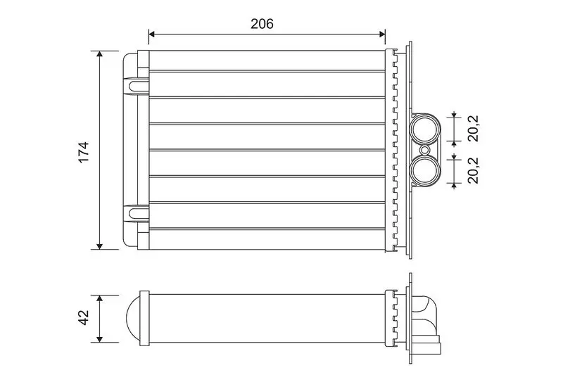 Handler.Part Heat exchanger, interior heating Valeo 812118 1