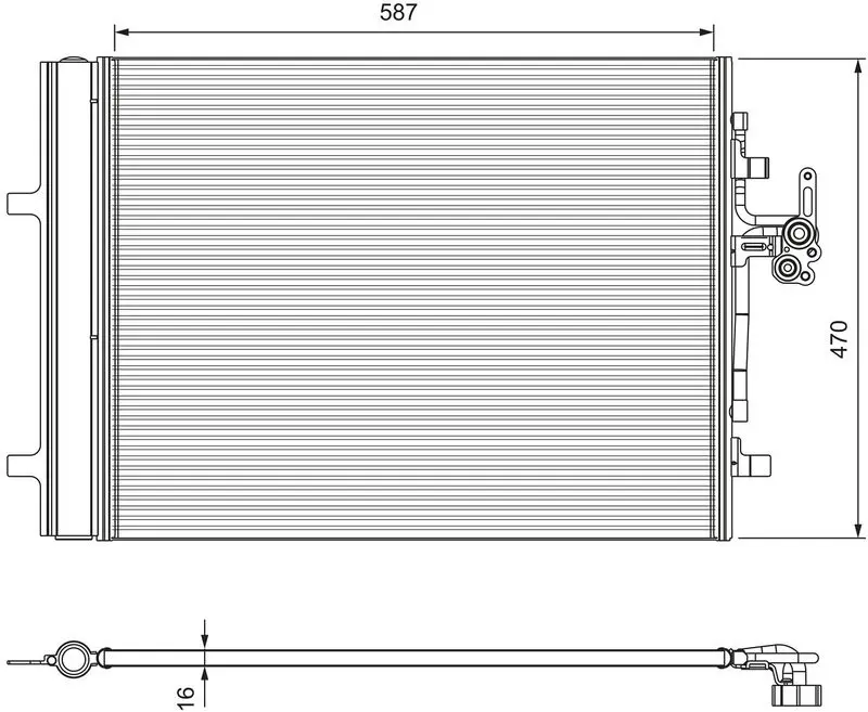 Handler.Part Condenser, air conditioning Valeo 814318 1