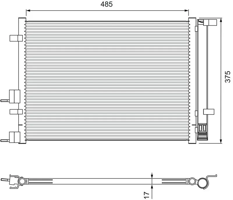 Handler.Part Condenser, air conditioning Valeo 814395 1