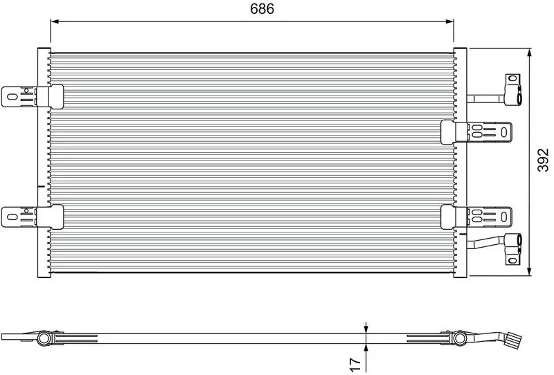 Handler.Part Condenser, air conditioning Valeo 814398 1