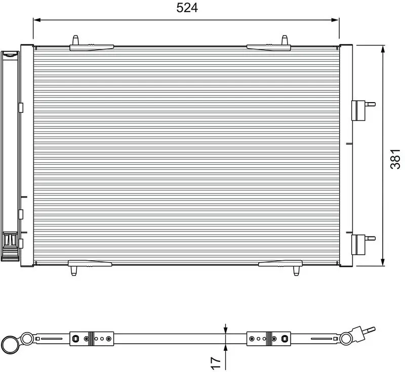 Handler.Part Condenser, air conditioning Valeo 814406 1