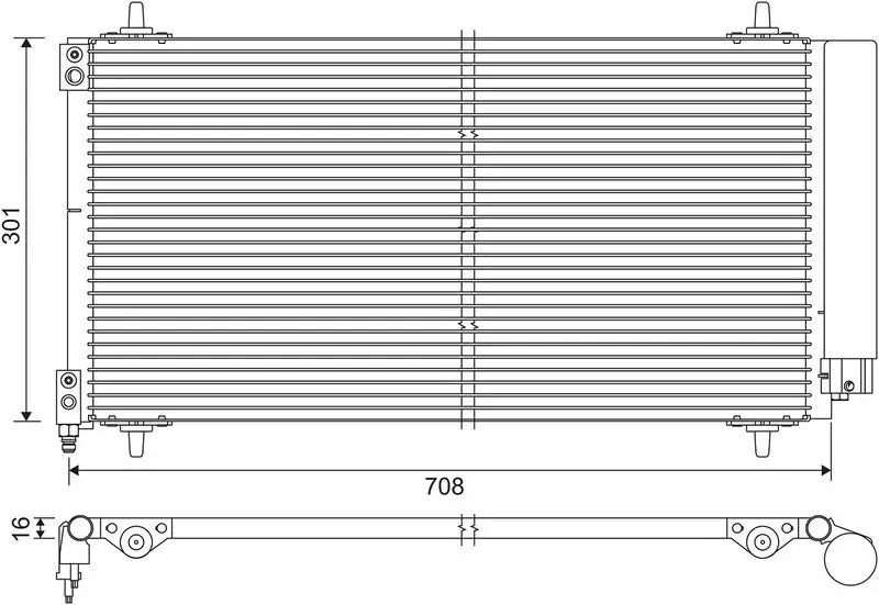 Handler.Part Condenser, air conditioning Valeo 817740 1