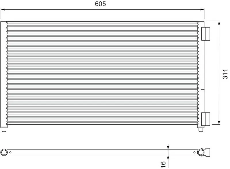 Handler.Part Condenser, air conditioning Valeo 817799 1