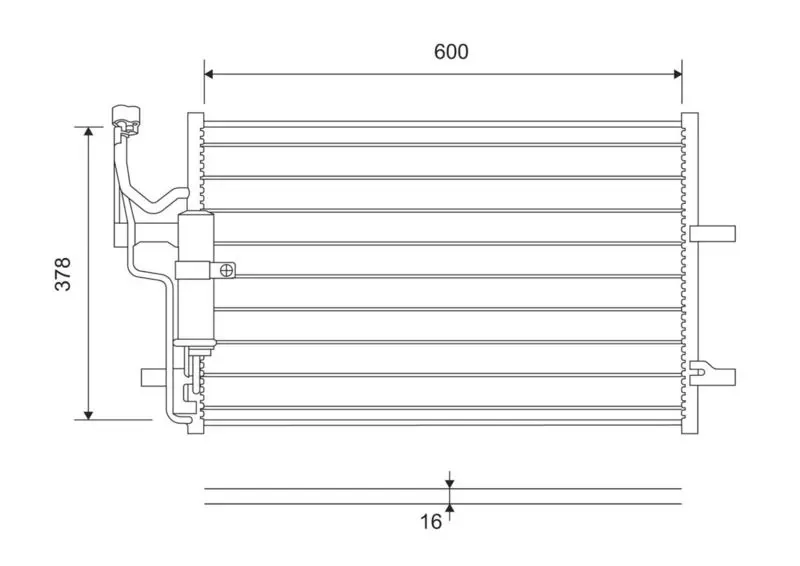 Handler.Part Condenser, air conditioning Valeo 814265 1