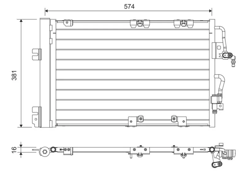 Handler.Part Condenser, air conditioning Valeo 817846 1