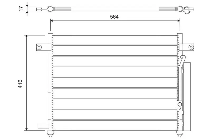 Handler.Part Condenser, air conditioning Valeo 818061 2