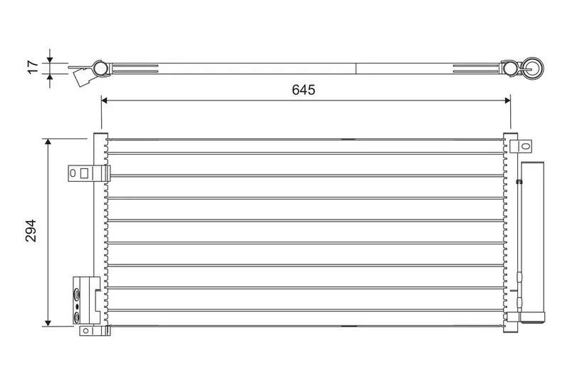 Handler.Part Condenser, air conditioning Valeo 818192 2