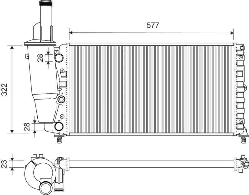 Handler.Part Radiator, engine cooling Valeo 730976 1