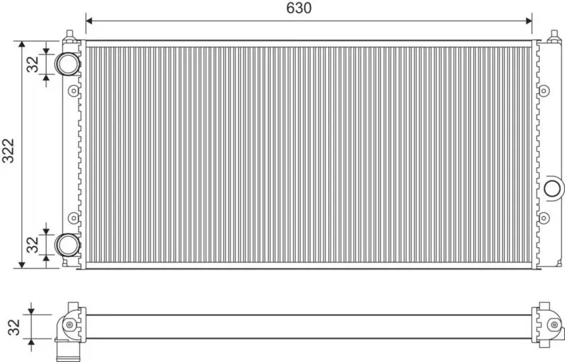 Handler.Part Radiator, engine cooling Valeo 731025 1