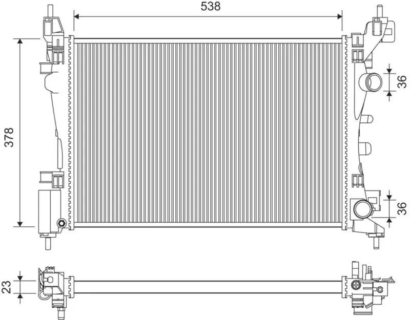 Handler.Part Radiator, engine cooling Valeo 735097 1