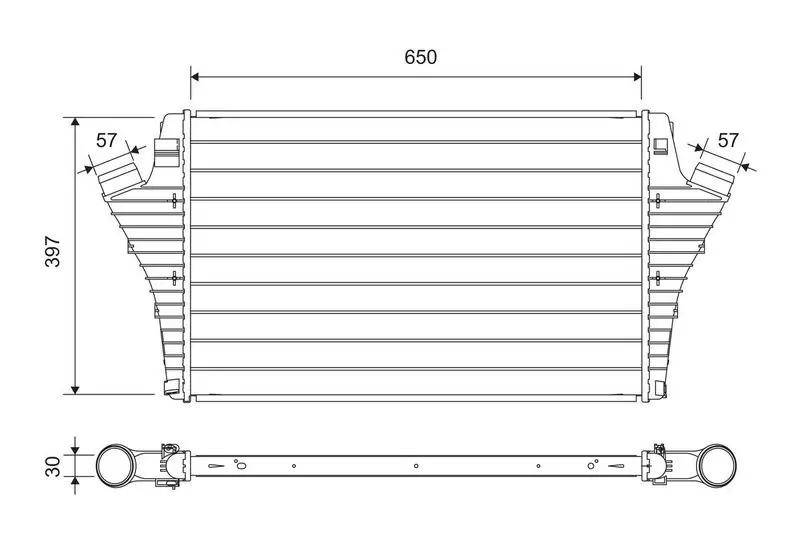 Handler.Part Intercooler, charger Valeo 817697 1