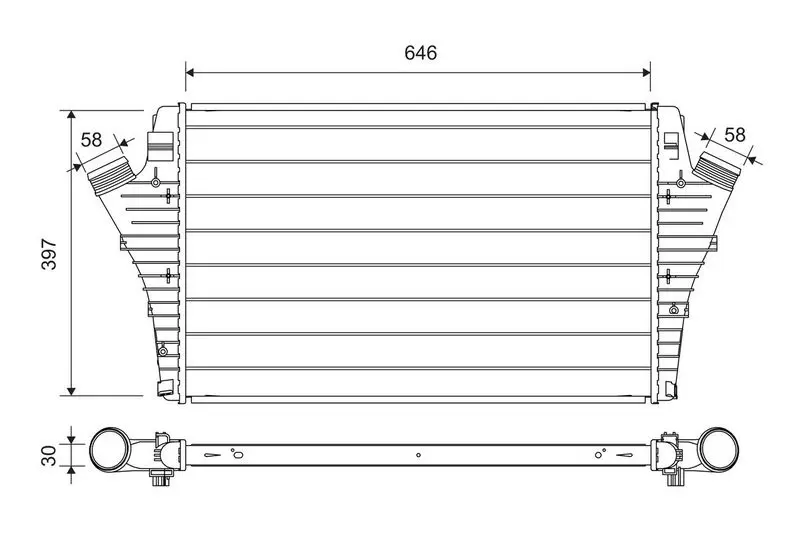 Handler.Part Intercooler, charger Valeo 818722 1