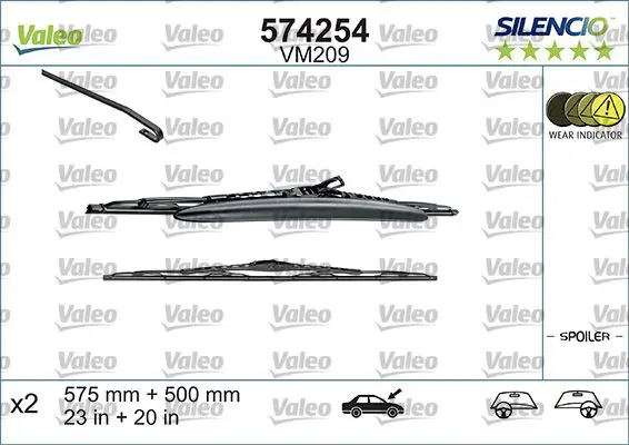 Handler.Part Wiper blade Valeo 574254 1