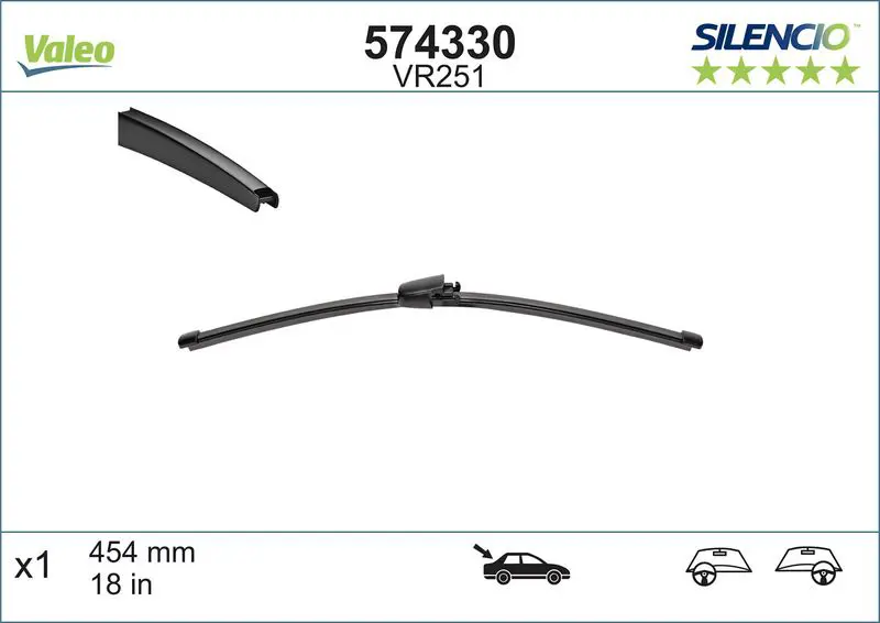 Handler.Part Wiper blade Valeo 574330 1