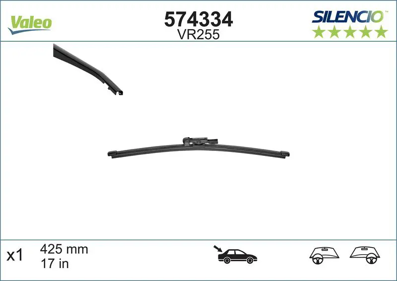 Handler.Part Wiper blade Valeo 574334 1