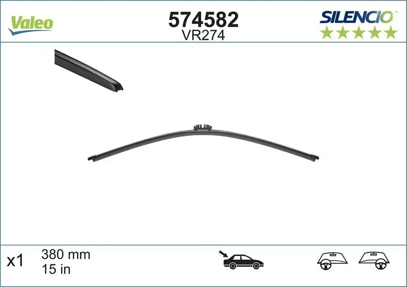 Handler.Part Wiper blade Valeo 574582 1