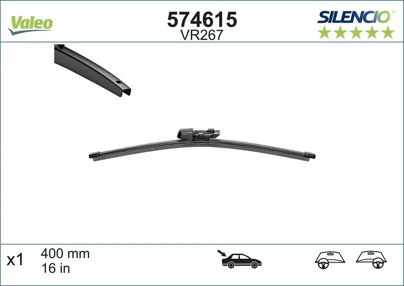 Handler.Part Wiper blade Valeo 574615 1