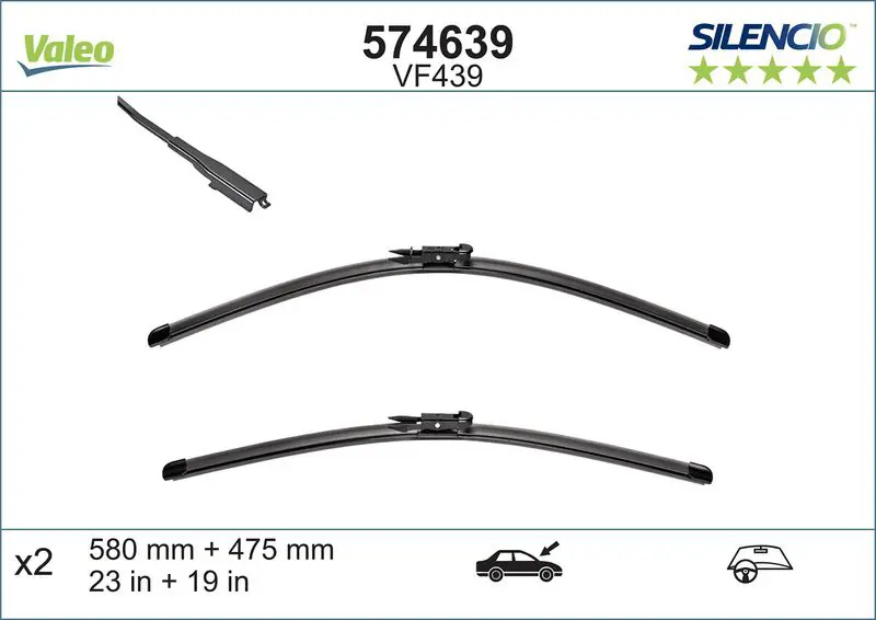 Handler.Part Wiper blade Valeo 574639 1