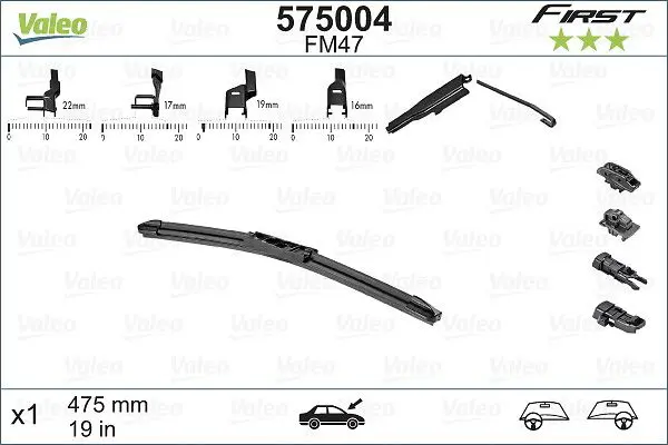 Handler.Part Wiper Blade Valeo 575004 1