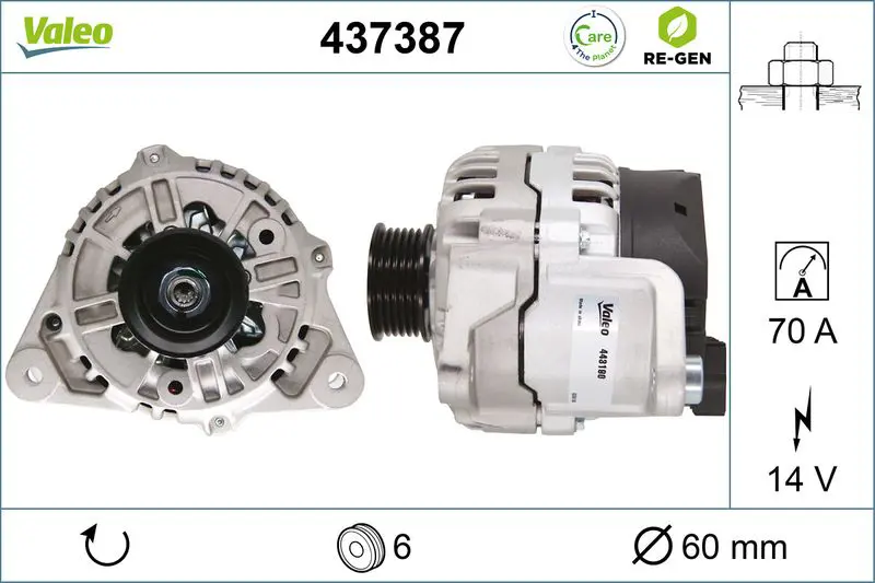 Handler.Part Alternator Valeo 437387 1