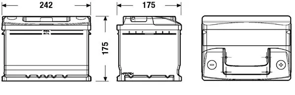 Handler.Part Starter battery EXIDE EC542 2