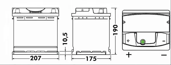 Handler.Part Starter battery EXIDE EA531 1