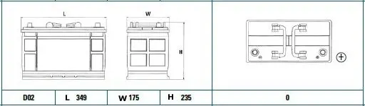 Handler.Part Starter battery EXIDE EG1102 2