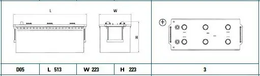 Handler.Part Starter battery EXIDE EG1703 2