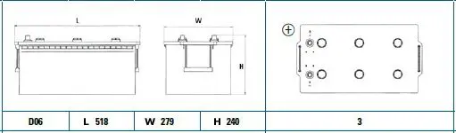 Handler.Part Starter battery EXIDE EG2153 2