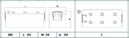 Handler.Part Starter battery EXIDE EG1353 2