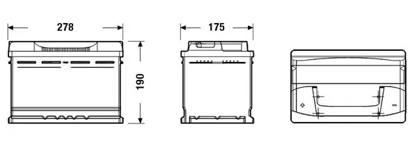 Handler.Part Starter battery EXIDE EB741 2