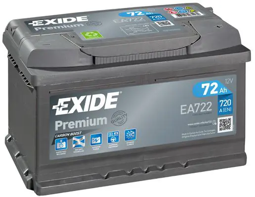 Handler.Part Starter battery EXIDE EA722 1