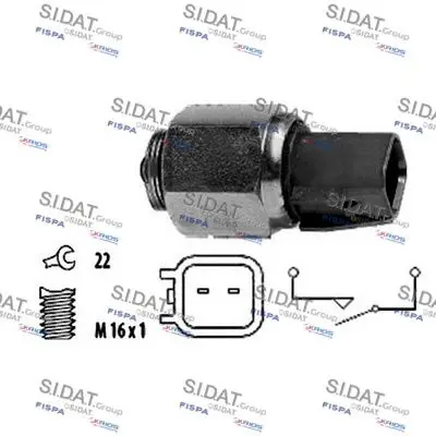 Handler.Part Switch, reverse light SIDAT 3234237 1