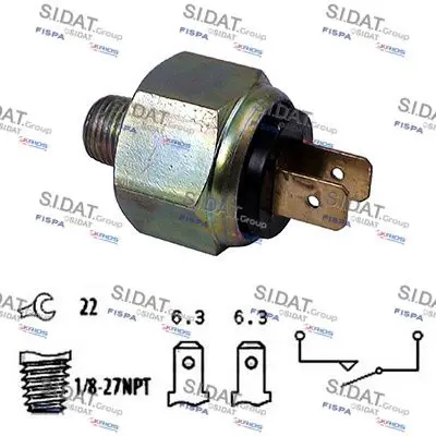 Handler.Part Brake light switch SIDAT 5140031 1