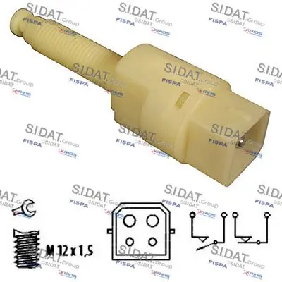 Handler.Part Brake light switch SIDAT 5140037 1