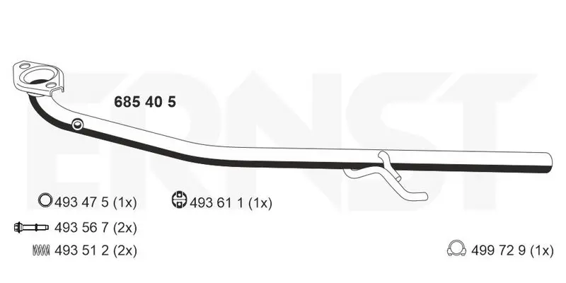 Handler.Part Exhaust pipe ERNST 685405 1