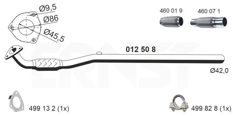 Handler.Part Exhaust pipe ERNST 012508 1