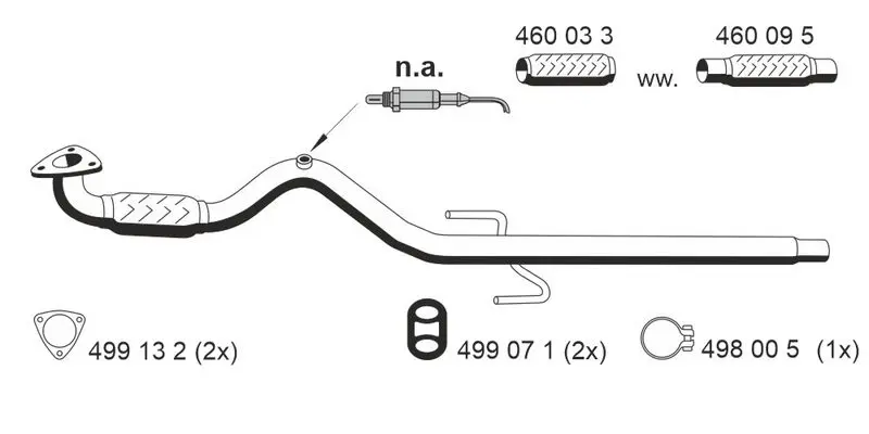 Handler.Part Exhaust pipe ERNST 043526 1