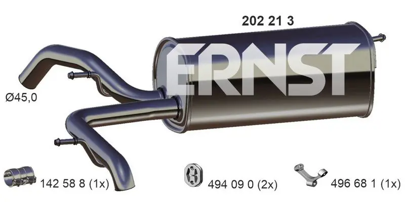 Handler.Part End silencer ERNST 202213 1