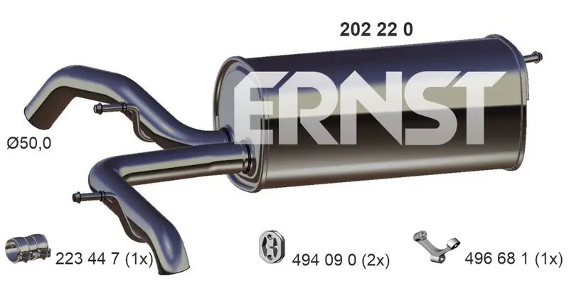 Handler.Part End silencer ERNST 202220 1