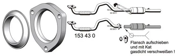 Handler.Part Repair pipe, catalytic converter ERNST 153430 2