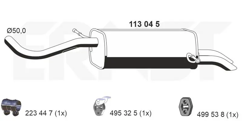 Handler.Part End silencer ERNST 113045 1