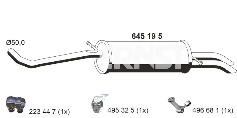 Handler.Part End silencer ERNST 645195 1