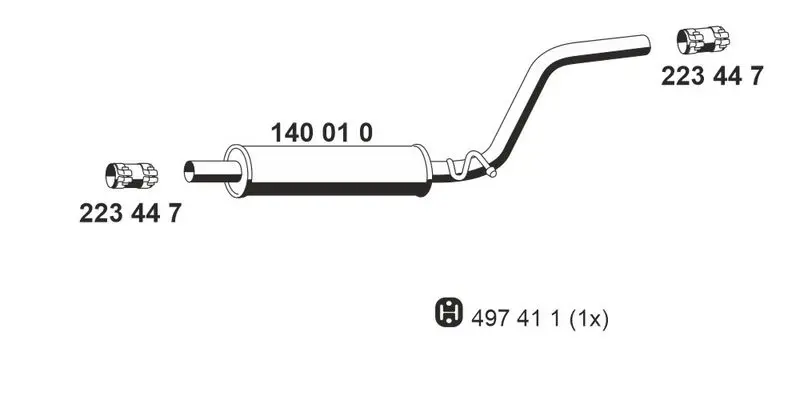 Handler.Part Middle silencer ERNST 140010 1