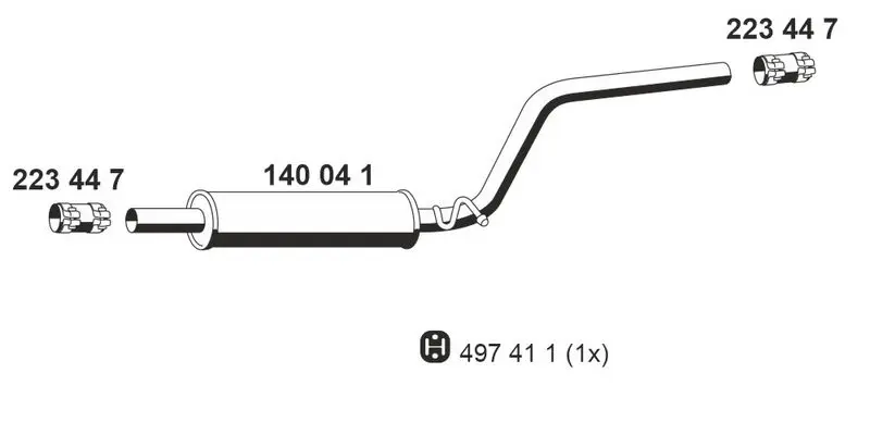 Handler.Part Middle silencer ERNST 140041 1