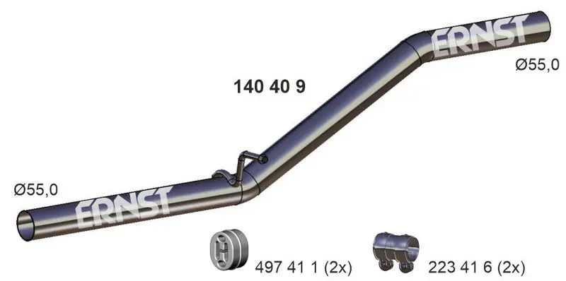 Handler.Part Exhaust pipe ERNST 140409 1