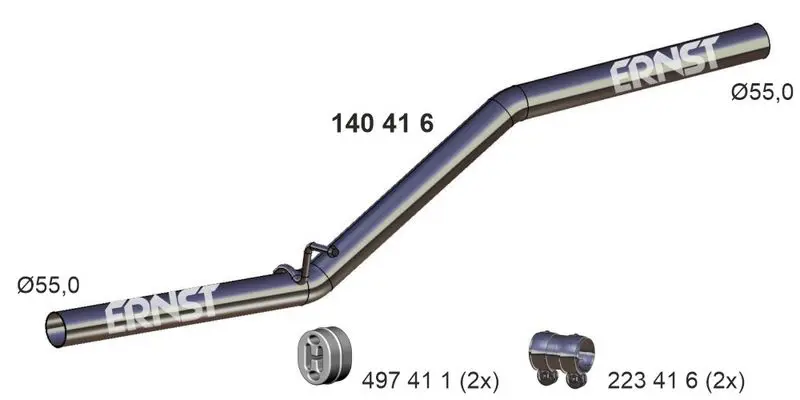 Handler.Part Exhaust pipe ERNST 140416 1