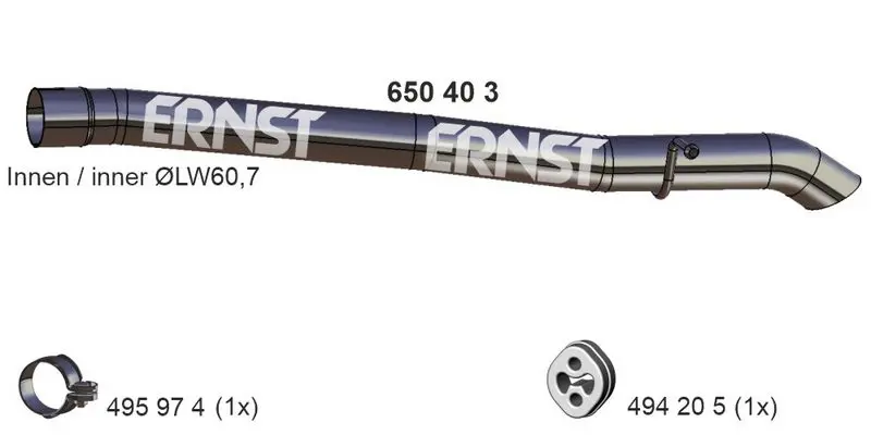 Handler.Part Exhaust pipe ERNST 650403 1